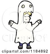 Cartoon Of A Child In A Ghost Costume Royalty Free Vector Illustration