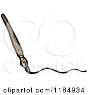 Cartoon Of A Writing Fountain Pen Royalty Free Vector Illustration by lineartestpilot