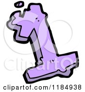Cartoon Of The Number 1 Royalty Free Vector Illustration by lineartestpilot