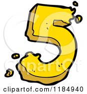 Cartoon Of The Number 5 Royalty Free Vector Illustration by lineartestpilot