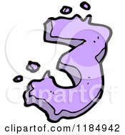 Cartoon Of The Number 3 Royalty Free Vector Illustration by lineartestpilot