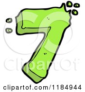 Cartoon Of The Number 7 Royalty Free Vector Illustration by lineartestpilot