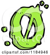 Cartoon Of The Number 0 Royalty Free Vector Illustration by lineartestpilot