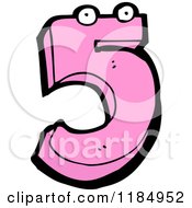 Cartoon Of The Number 5 Mascot Royalty Free Vector Illustration