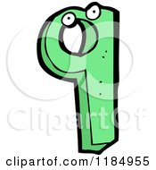 Cartoon Of The Number 9 Mascot Royalty Free Vector Illustration