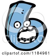 Cartoon Of The Number 6 Royalty Free Vector Illustration by lineartestpilot