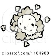 Cartoon Of A Skull With Dust Puffs Royalty Free Vector Illustration