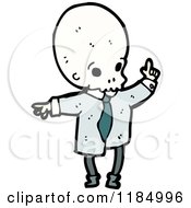 Cartoon Of A Skull Head Wearing A Suit Royalty Free Vector Illustration