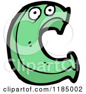 Cartoon Of The Letter C With Eyes Royalty Free Vector Illustration