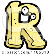 Cartoon Of The Letter R With Eyes Royalty Free Vector Illustration