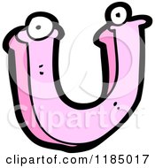Cartoon Of The Letter U With Eyes Royalty Free Vector Illustration