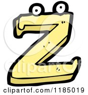 Cartoon Of The Letter Z With Eyes Royalty Free Vector Illustration