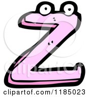 Cartoon Of The Letter Z With Eyes Royalty Free Vector Illustration by lineartestpilot