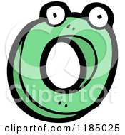 Cartoon Of The Letter O With Eyes Royalty Free Vector Illustration