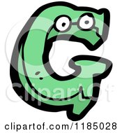 Cartoon Of The Letter G With Eyes Royalty Free Vector Illustration