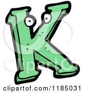 Cartoon Of The Letter K With Eyes Royalty Free Vector Illustration