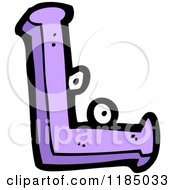 Cartoon Of The Letter L With Eyes Royalty Free Vector Illustration