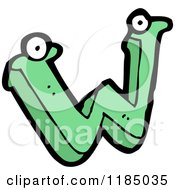Cartoon Of The Letter W With Eyes Royalty Free Vector Illustration