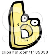 Cartoon Of The Letter B With Eyes Royalty Free Vector Illustration