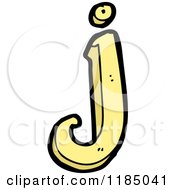 Cartoon Of The Letter J With Eyes Royalty Free Vector Illustration