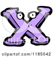 Cartoon Of The Letter X With Eyes Royalty Free Vector Illustration by lineartestpilot
