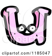 Cartoon Of The Letter U With Eyes Royalty Free Vector Illustration