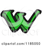 Cartoon Of The Letter W Royalty Free Vector Illustration by lineartestpilot
