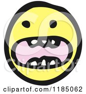 Cartoon Of A Yellow Round Face Royalty Free Vector Illustration