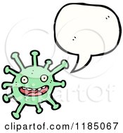Cartoon Of A Microbe Speaking Royalty Free Vector Illustration