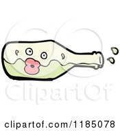 Cartoon Of A Wine Bottle Character Royalty Free Vector Illustration