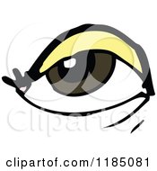 Cartoon Of An Eye Royalty Free Vector Illustration