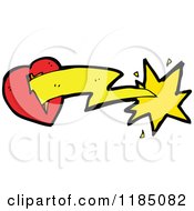 Cartoon Of A Heart With A Lightning Bolt Royalty Free Vector Illustration