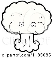 Cartoon Of A Cloud Blowing Royalty Free Vector Illustration