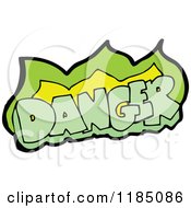 Cartoon Of The Word Danger Royalty Free Vector Illustration by lineartestpilot