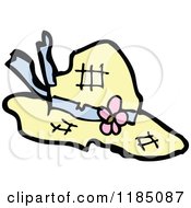Cartoon Of A Ladies Hat Royalty Free Vector Illustration by lineartestpilot