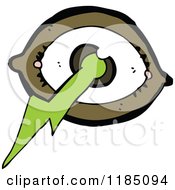 Cartoon Of An Eye With A Lightning Bolt Royalty Free Vector Illustration by lineartestpilot