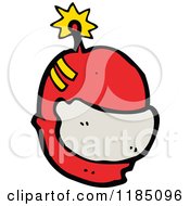 Cartoon Of A Spacemans Helmut Royalty Free Vector Illustration