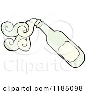 Cartoon Of A Smelly Bottle Royalty Free Vector Illustration