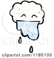 Cartoon Of A Watery Cloud Royalty Free Vector Illustration