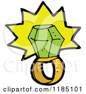 Cartoon Of Gemstone Ring Royalty Free Vector Illustration by lineartestpilot