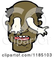 Cartoon Of A Mans Head With Arms Comi8ng Out Of His Eyes Royalty Free Vector Illustration
