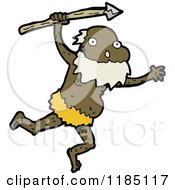 Cartoon Of A Aborigine Royalty Free Vector Illustration by lineartestpilot