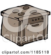 Cartoon Of An Old Fashioned Stove Royalty Free Vector Illustration by lineartestpilot