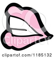 Cartoon Of Pink Lips Royalty Free Vector Illustration