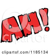 Cartoon Of The Word AH Royalty Free Vector Illustration by lineartestpilot