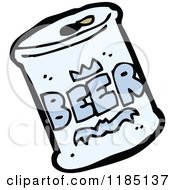 Cartoon Of A Can Of Beer Royalty Free Vector Illustration by lineartestpilot