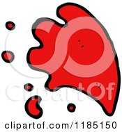 Cartoon Of A Blood Splatter Royalty Free Vector Illustration by lineartestpilot