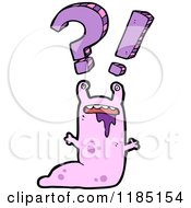 Cartoon Of A Confused Slug Royalty Free Vector Illustration
