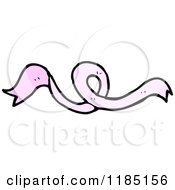 Cartoon Of A Pink Ribbon Royalty Free Vector Illustration