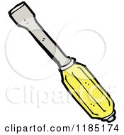 Cartoon Of A Screwdriver Royalty Free Vector Illustration by lineartestpilot